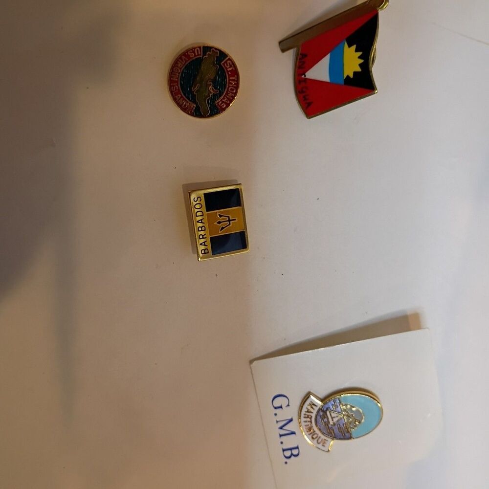 Vintage Lot Of 4 Caribbean Hat Pins